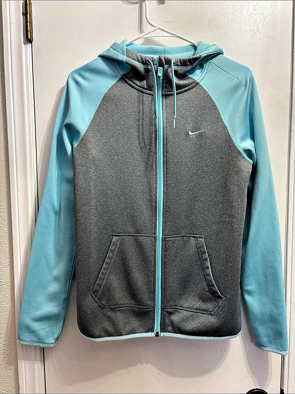 Nike Therma-FIT Zip Hoodie Blue & Gray Size XS